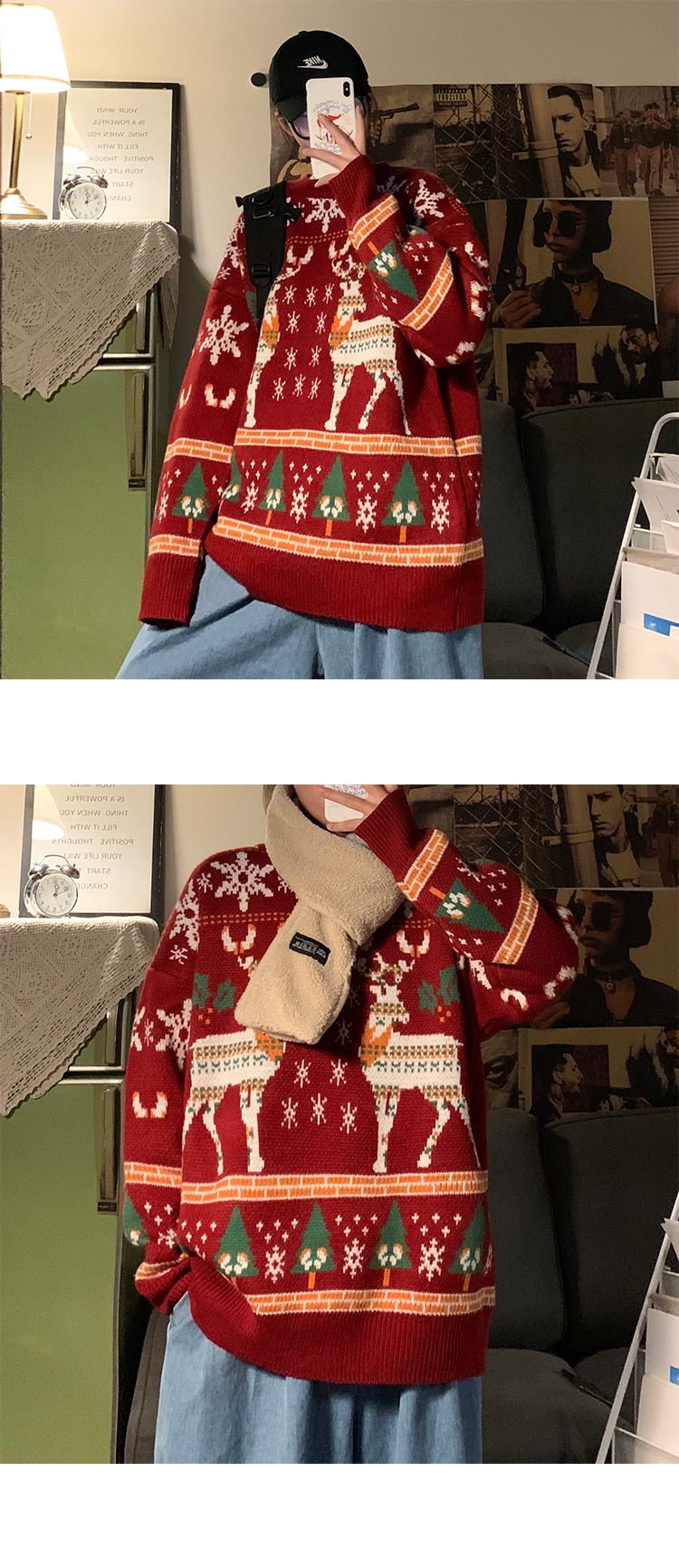 Men's Christmas Pattern Loose Sweater