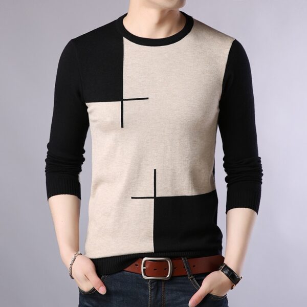 Men's Color Block Sweater - Image 3