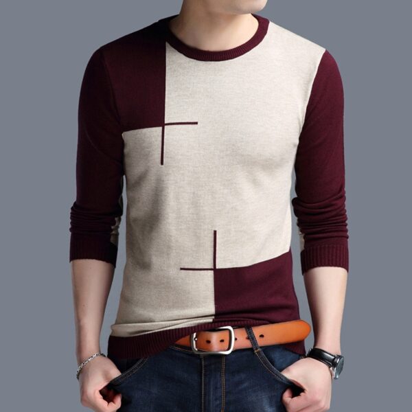 Men's Color Block Sweater - Image 4