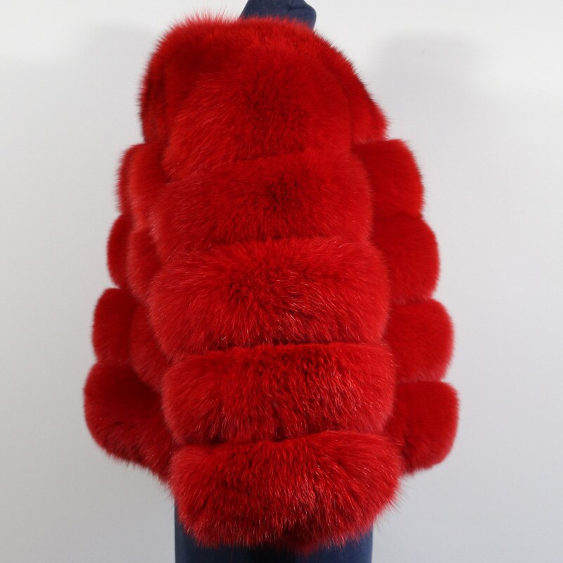 red fur jacket