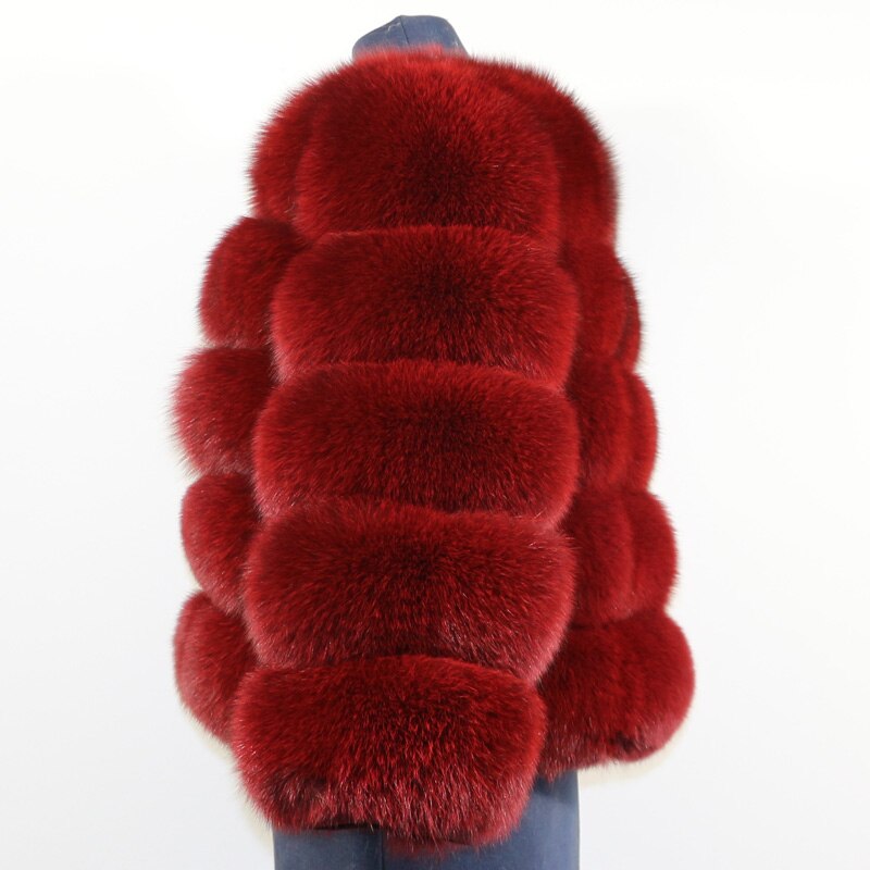 Red wine fur jacket