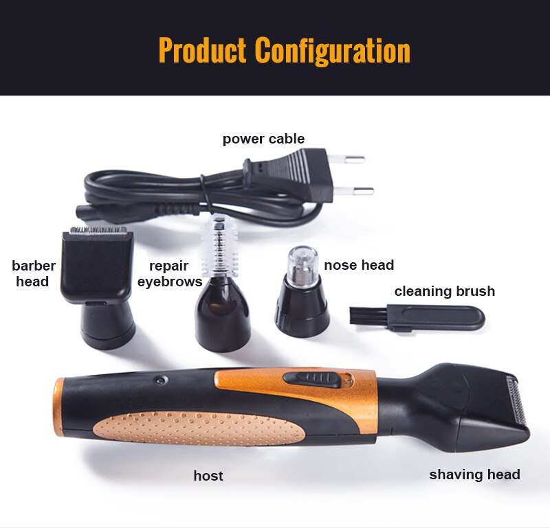 4 in 1 Rechargeable Electric Hair Trimmer