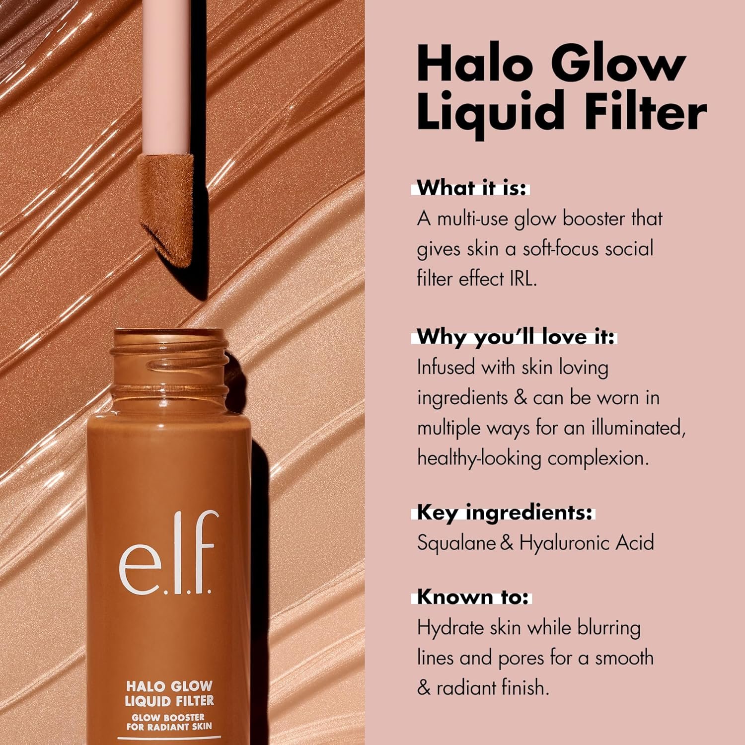 Halo Glow Liquid Filter, Complexion Booster for a Glowing, Soft-Focus Look, Infused with Hyaluronic Acid, Vegan & Cruelty-Free, 2 Fair/Light - Image 3