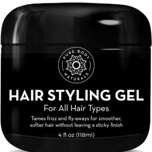Hair Gel for Men, Natural Ingredients with Hydrating Aloe for Firm, Healthy Hair, 4 Fl Oz