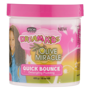 Dream Kids Olive Miracle Quick Bounce Detangling Pudding (3 Pack) - Detangles & Controls Hair Frizz, Adds Shine to Natural Coils & Curls, 15 Oz