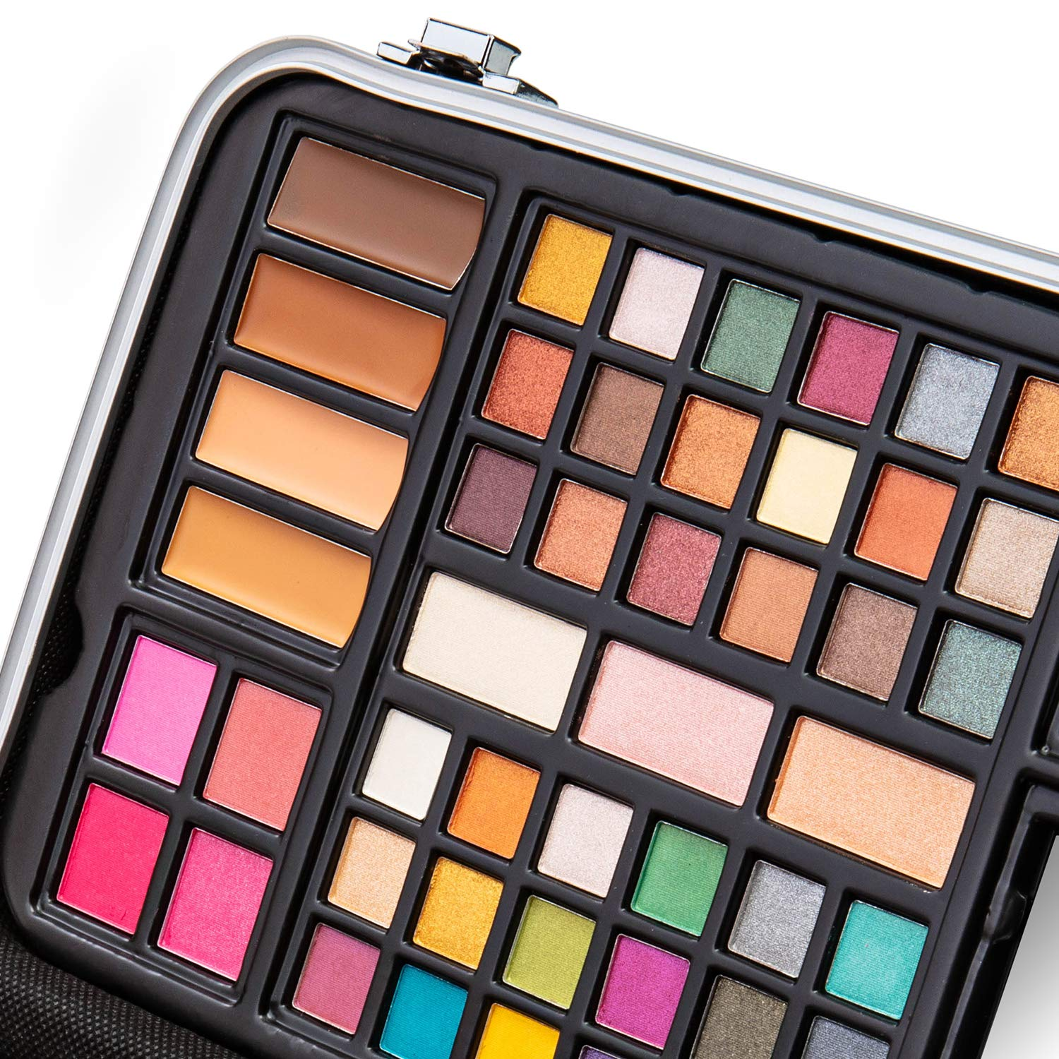 Makeup Kit Gift Set - 41 Eye Shadows, 7 Body Glitters, 1 Lip Liner Pencil, 1 Lipsticks, 4 Blushs, Eye Liner Pencil, 5 Concealers, 2 Lip Gloss, 5 Bronzers, Mirror - Image 5