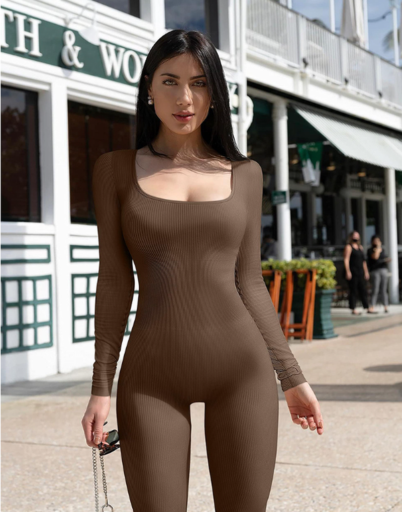 Seamless Jumpsuit Long Sleeve Shapewear Hip Lift Yoga Jumpsuit Sports Jumpsuit Bodysuits - Image 6