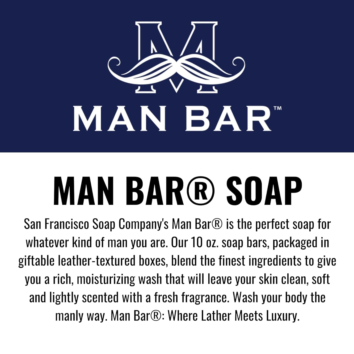 San Francisco Soap Co Man Bar 3-Piece Gift Set - No Harmful Chemicals - Good for All Skin Types - Made in the USA - Image 3
