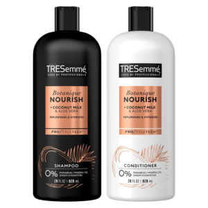 Shampoo and Conditioner Set, Botanique Nourish – Anti-Frizz Hair Products with Coconut Milk & Aloe Vera, 28 Oz Ea