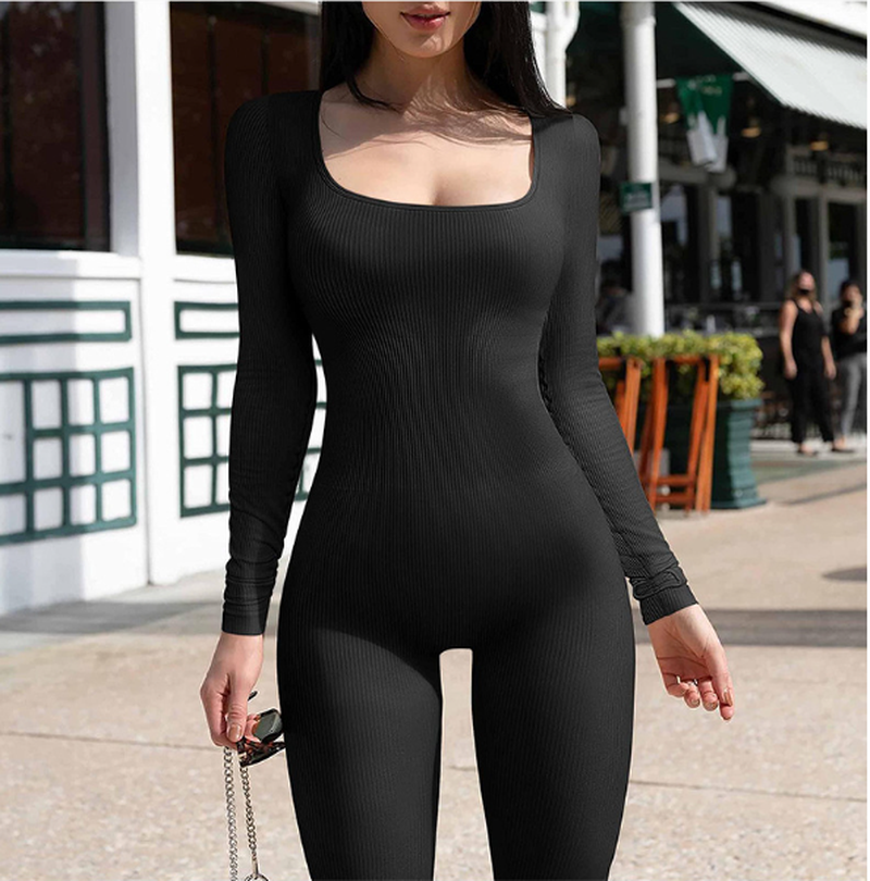 Seamless Jumpsuit Long Sleeve Shapewear Hip Lift Yoga Jumpsuit Sports Jumpsuit Bodysuits - Image 7