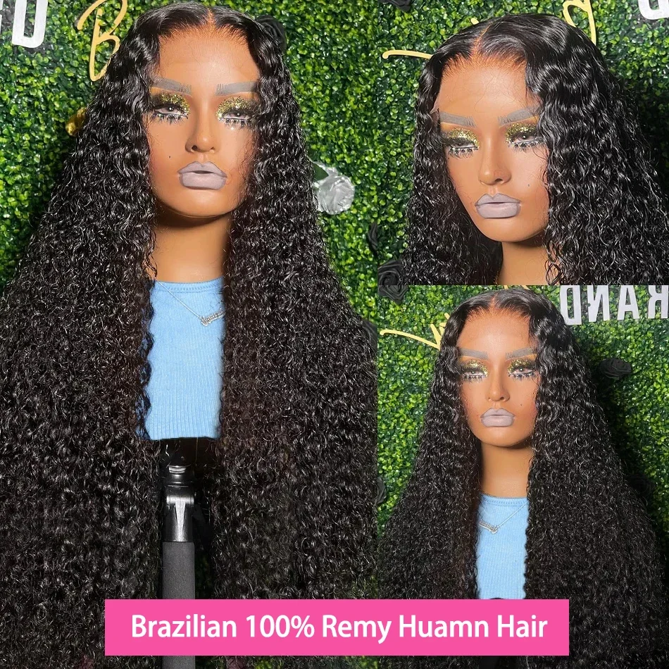 13x6 Hd Lace Frontal Wig Deep Wave 250 Density Curly Human Hair 100% Preplucked Water Wave Front Wigs For Black Women Brazilian - Image 4