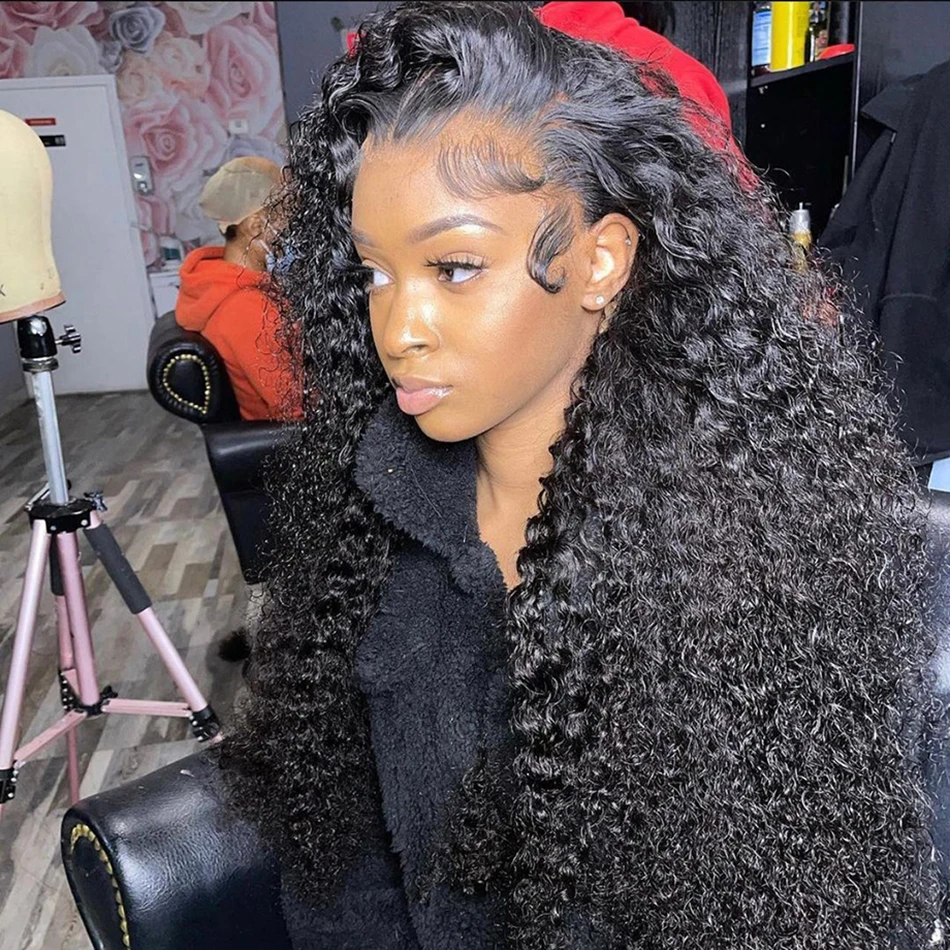 13x6 Hd Lace Frontal Wig Deep Wave 250 Density Curly Human Hair 100% Preplucked Water Wave Front Wigs For Black Women Brazilian 13x6 Hd Lace Frontal Wig Deep Wave 250 Density Curly Human Hair 100% Preplucked Water Wave Front Wigs For Black Women Brazilian