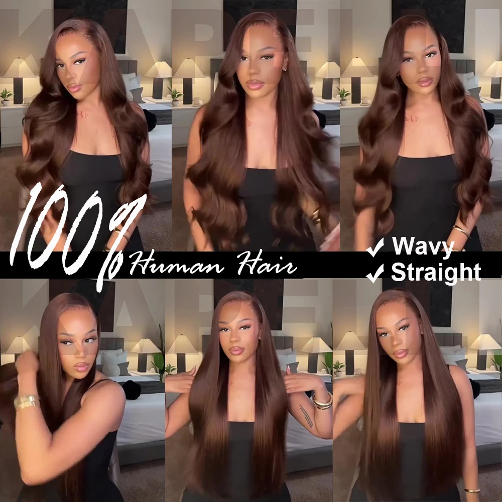 10A Brazilian Bundles with Closure Body Wave Bundles Human Hair With 4x4 Lace Closure Brown Blonde Colored 3/4 Bundles Hair Remy