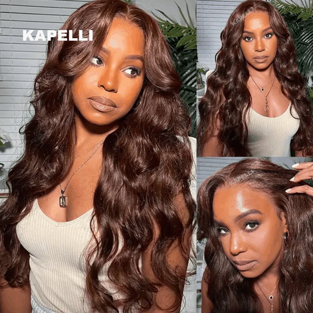 10A Brazilian Bundles with Closure Body Wave Bundles Human Hair With 4x4 Lace Closure Brown Blonde Colored 3/4 Bundles Hair Remy