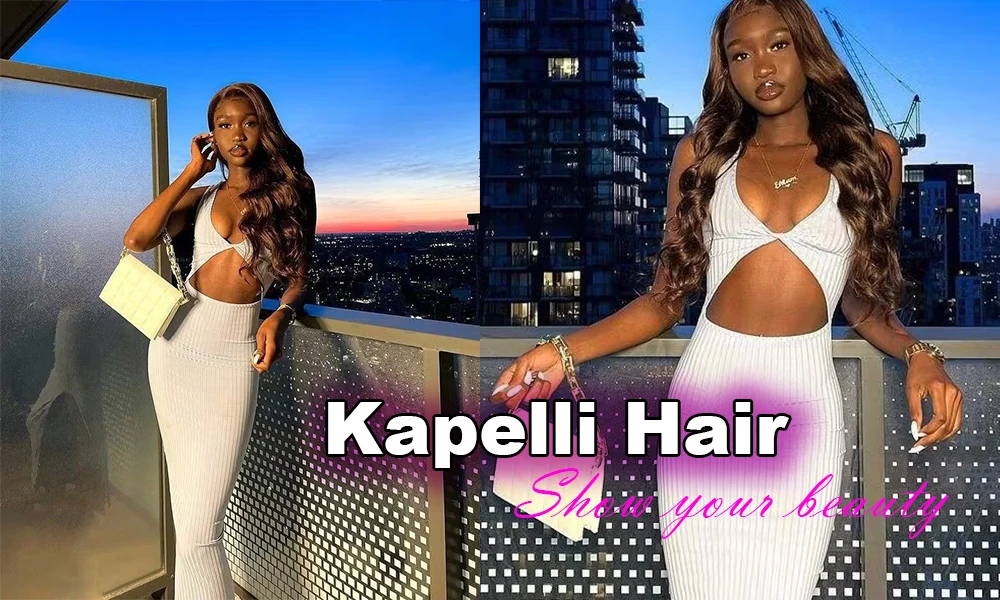 10A Brazilian Bundles with Closure Body Wave Bundles Human Hair With 4x4 Lace Closure Brown Blonde Colored 3/4 Bundles Hair Remy