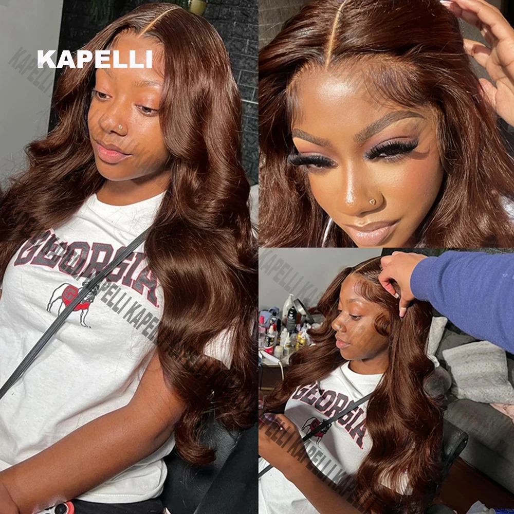 10A Brazilian Bundles with Closure Body Wave Bundles Human Hair With 4x4 Lace Closure Brown Blonde Colored 3/4 Bundles Hair Remy