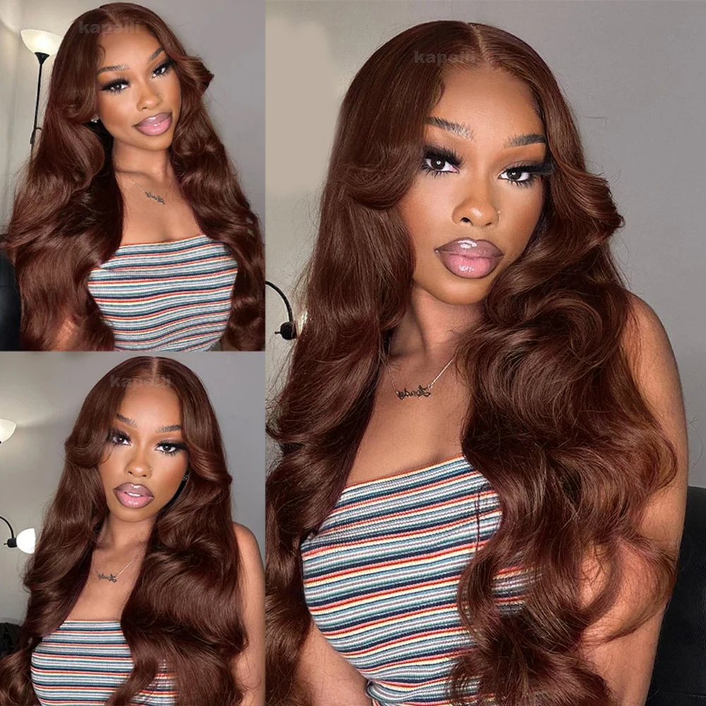 10A Brazilian Bundles with Closure Body Wave Bundles Human Hair With 4x4 Lace Closure Brown Blonde Colored 3/4 Bundles Hair Remy