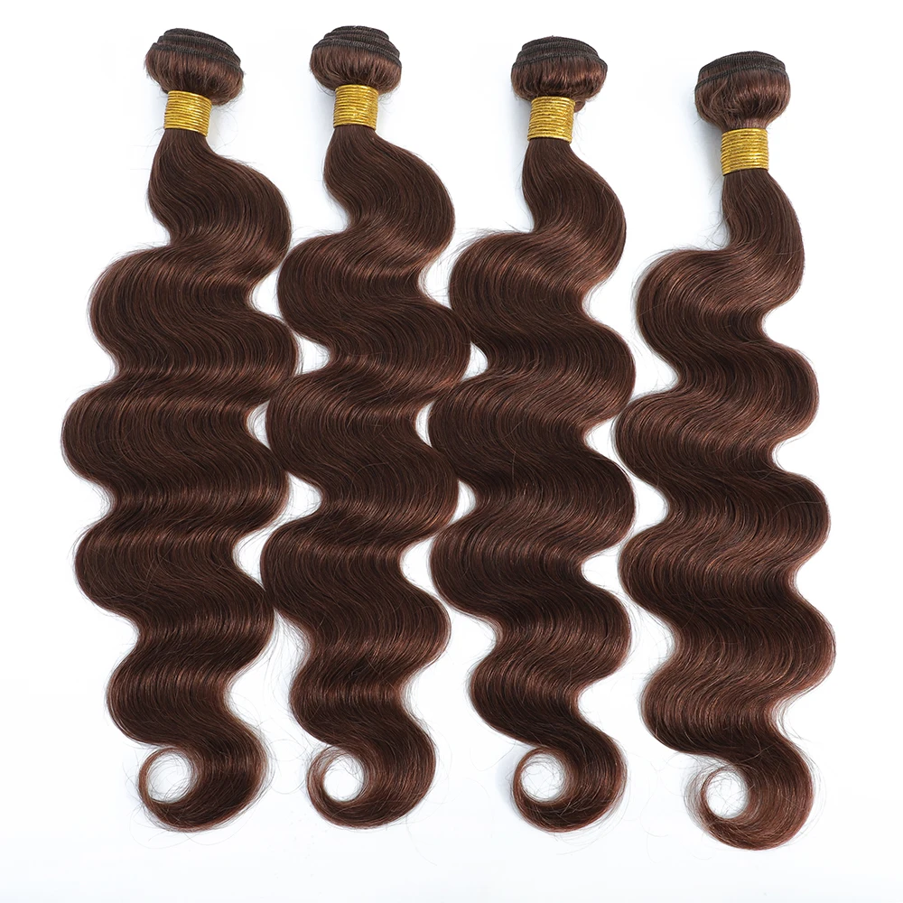 10A Brazilian Bundles with Closure Body Wave Bundles Human Hair With 4x4 Lace Closure Brown Blonde Colored 3/4 Bundles Hair Remy