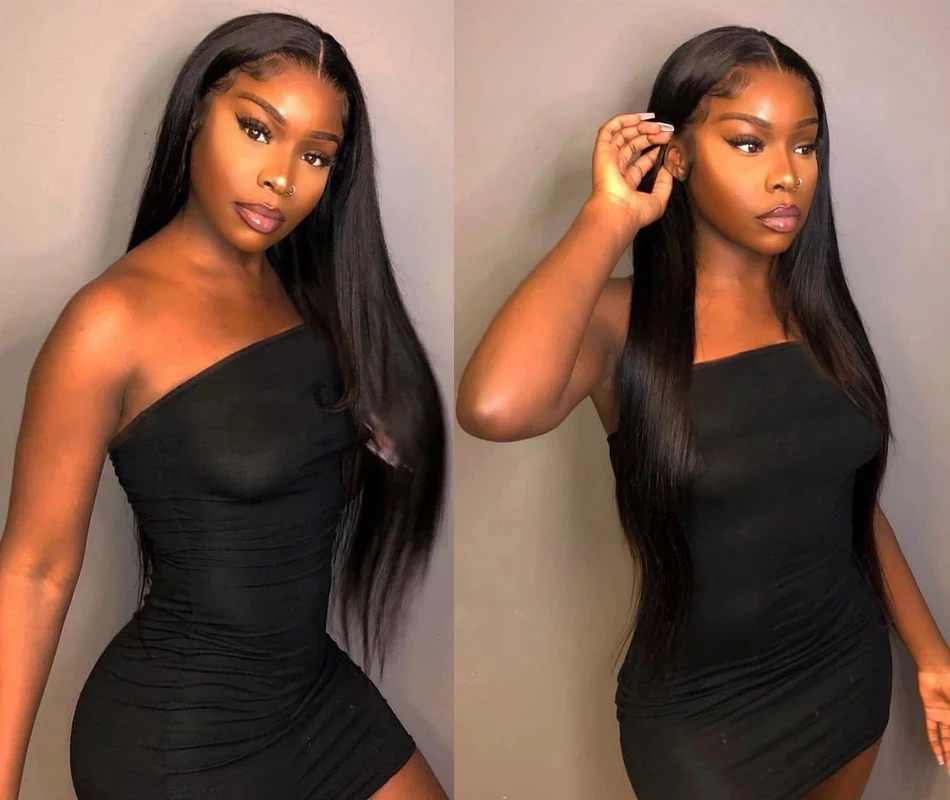 HD Lace Front Human Hair Wigs Straight 13x4 13x6 Transparent Lace Frontal Human Hair Wigs Pre Plucked HD Lace Wigs For Women