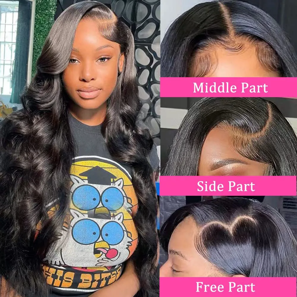 13x4 13X6 Body Wave Transparent Lace Front Wig Bling Hair HD Frontal Wig 180% Density Human Hair 4x4 Lace Closure Wigs For Women 13x4 13X6 Body Wave Transparent Lace Front Wig Bling Hair HD Frontal Wig 180% Density Human Hair 4x4 Lace Closure Wigs For Women