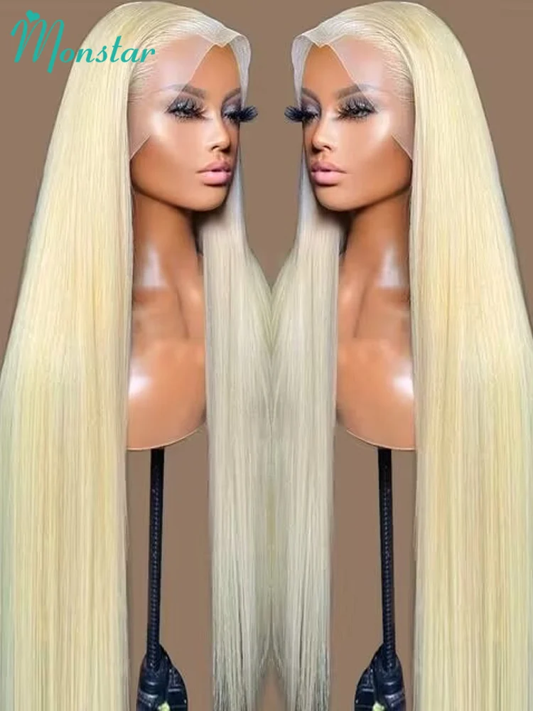 13x4 13x6 360 HD Transparent 613 Honey Blonde Color Lace Front Human Hair Wigs for Women Raw Brazilian Straight Lace Frontal Wig - Image 2