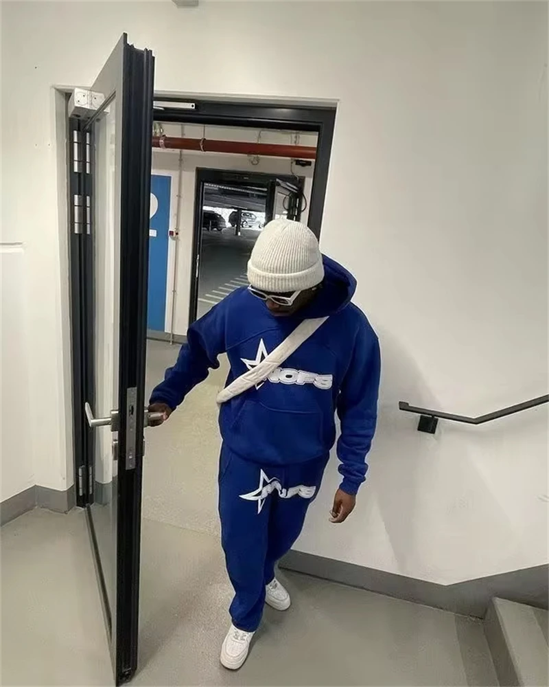 Y2K Hoodies Men Harajuku Hip Hop Letter Graphic Print Loose Sweatshirts 2024 Punk Rock Gothic Clothes Tops Goth Pants Streetwear