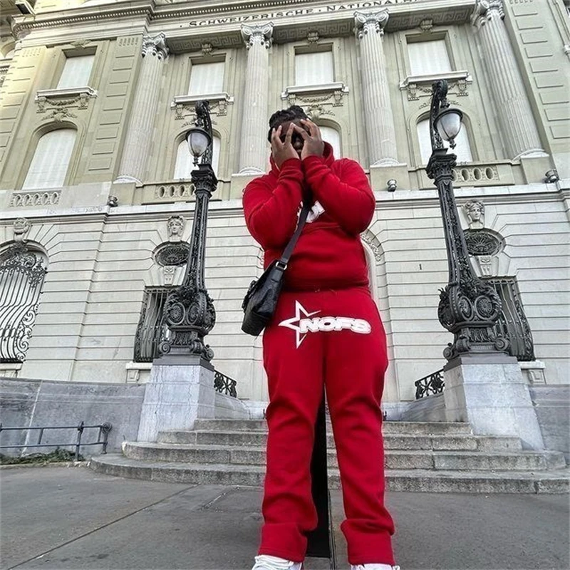 Y2K Hoodies Men Harajuku Hip Hop Letter Graphic Print Loose Sweatshirts 2024 Punk Rock Gothic Clothes Tops Goth Pants Streetwear