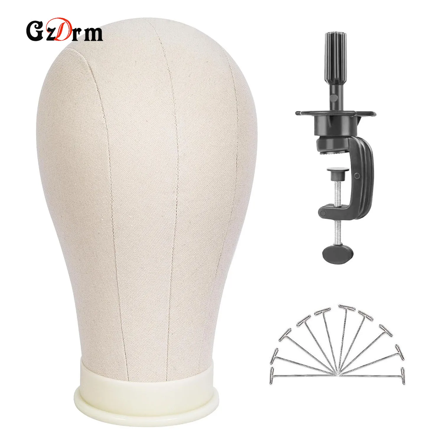 21inch 23inch Wig Head Mannequin Head with Wig Stand ,Manikin Canvas Head for Wigs Making Display - Image 2