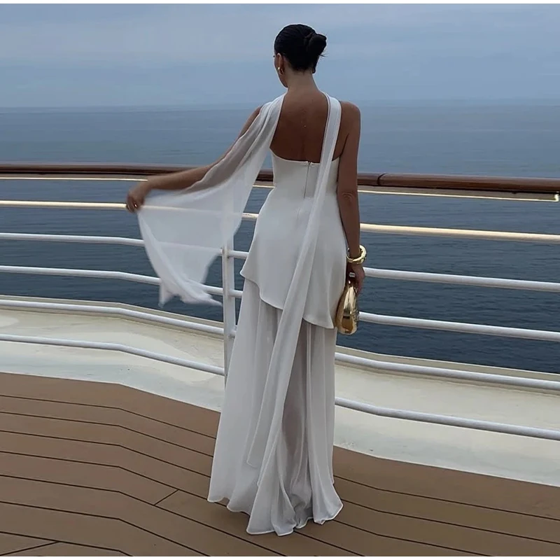 Casual Halter Long Dress Women Loose Spring Summer Tube Top Backless Floor-length Dresses Lady Yellow Robe Woman Holiday Stylish Casual Halter Long Dress Women Loose Spring Summer Tube Top Backless Floor-length Dresses Lady Yellow Robe Woman Holiday Stylish