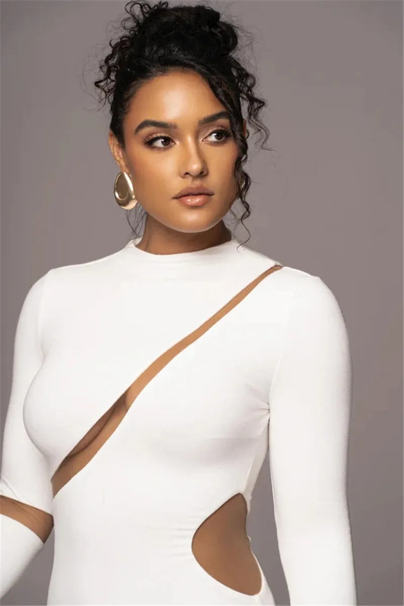 Mozision Turtleneck Long Sleeve Bodycon Maxi Dress For Women Autumn New Patchwork Hollow Out Club Party Sexy Long Dress Vestidos Mozision Turtleneck Long Sleeve Bodycon Maxi Dress For Women Autumn New Patchwork Hollow Out Club Party Sexy Long Dress Vestidos