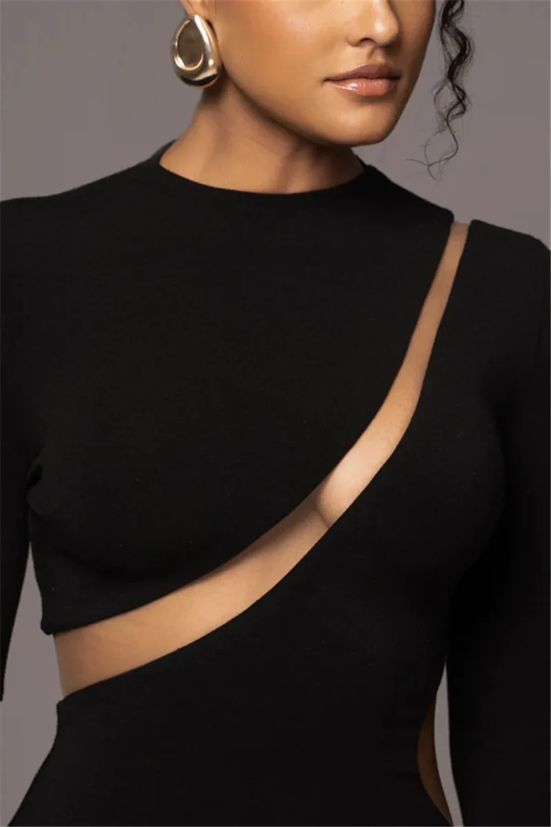 Mozision Turtleneck Long Sleeve Bodycon Maxi Dress For Women Autumn New Patchwork Hollow Out Club Party Sexy Long Dress Vestidos Mozision Turtleneck Long Sleeve Bodycon Maxi Dress For Women Autumn New Patchwork Hollow Out Club Party Sexy Long Dress Vestidos