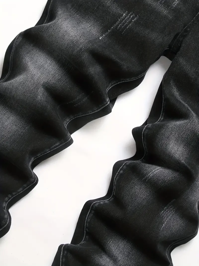 Men's Stretchy Denim Jeans For Men Simple Slim Casual Straight Fashion Classic Pants Cargo Denim Jeans Solid Streetwear Trousers