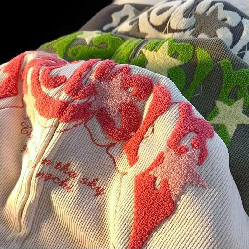 Fashion Embroidery Zip Up Hoodies Women Autumn Long Sleeve Tops Loose Hood Shirt Harajuku Y2K Clothes Female Sweatshirt Jacket Fashion Embroidery Zip Up Hoodies Women Autumn Long Sleeve Tops Loose Hood Shirt Harajuku Y2K Clothes Female Sweatshirt Jacket