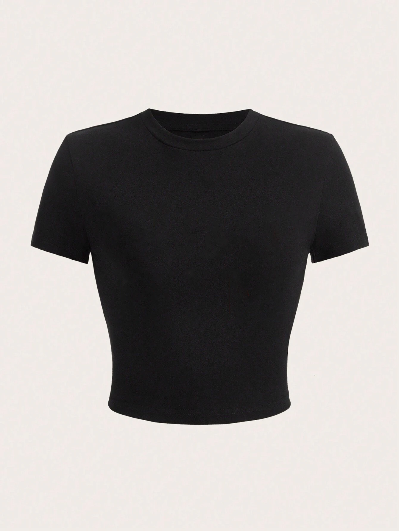 Y2K Woman Solid Crop Tops Short Sleeve High Elastic Viscose T-Shirt Soft O-Neck Sporty Tees Summer Street Fashion Female Clothes