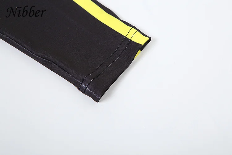 Nibber Women Tracksuit 2 Piece Set Stroke Tight Hipster Letter Print Sporty Casual Crop Tops+Shorts Vitality Matching Outfits