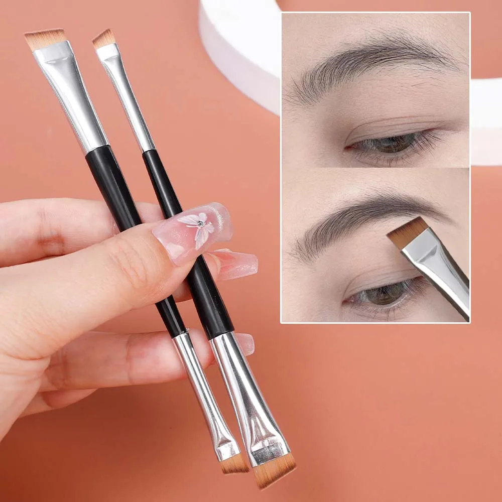 Professional Eyebrow Brush Eyeliner Angled Flat Head Blade Eye Liner Brow Contour Makeup Brushes Double-head Make Up Tools 15pcs Professional Eyebrow Brush Eyeliner Angled Flat Head Blade Eye Liner Brow Contour Makeup Brushes Double-head Make Up Tools 15pcs