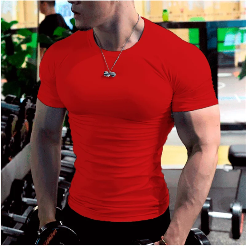 Summer Male t-Shirt Casual Soild White t Shirts Men Short Sleeve Top Oversized Compression Gym t-Shirts Streetwear Man Clothing Summer Male t-Shirt Casual Soild White t Shirts Men Short Sleeve Top Oversized Compression Gym t-Shirts Streetwear Man Clothing