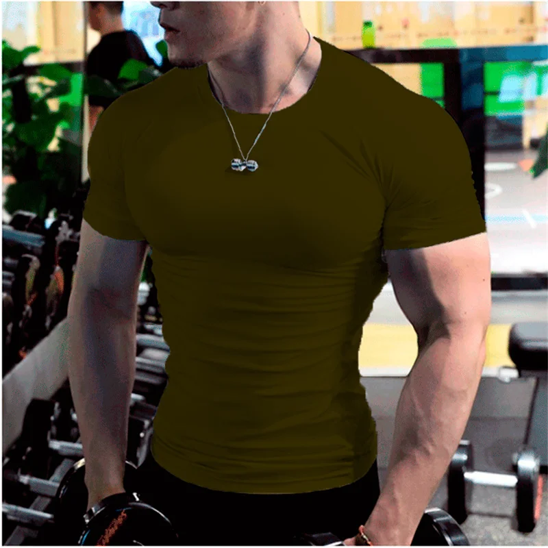 Summer Male t-Shirt Casual Soild White t Shirts Men Short Sleeve Top Oversized Compression Gym t-Shirts Streetwear Man Clothing Summer Male t-Shirt Casual Soild White t Shirts Men Short Sleeve Top Oversized Compression Gym t-Shirts Streetwear Man Clothing
