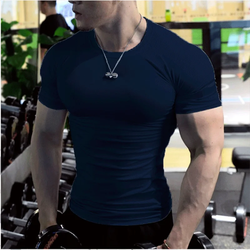 Summer Male t-Shirt Casual Soild White t Shirts Men Short Sleeve Top Oversized Compression Gym t-Shirts Streetwear Man Clothing Summer Male t-Shirt Casual Soild White t Shirts Men Short Sleeve Top Oversized Compression Gym t-Shirts Streetwear Man Clothing