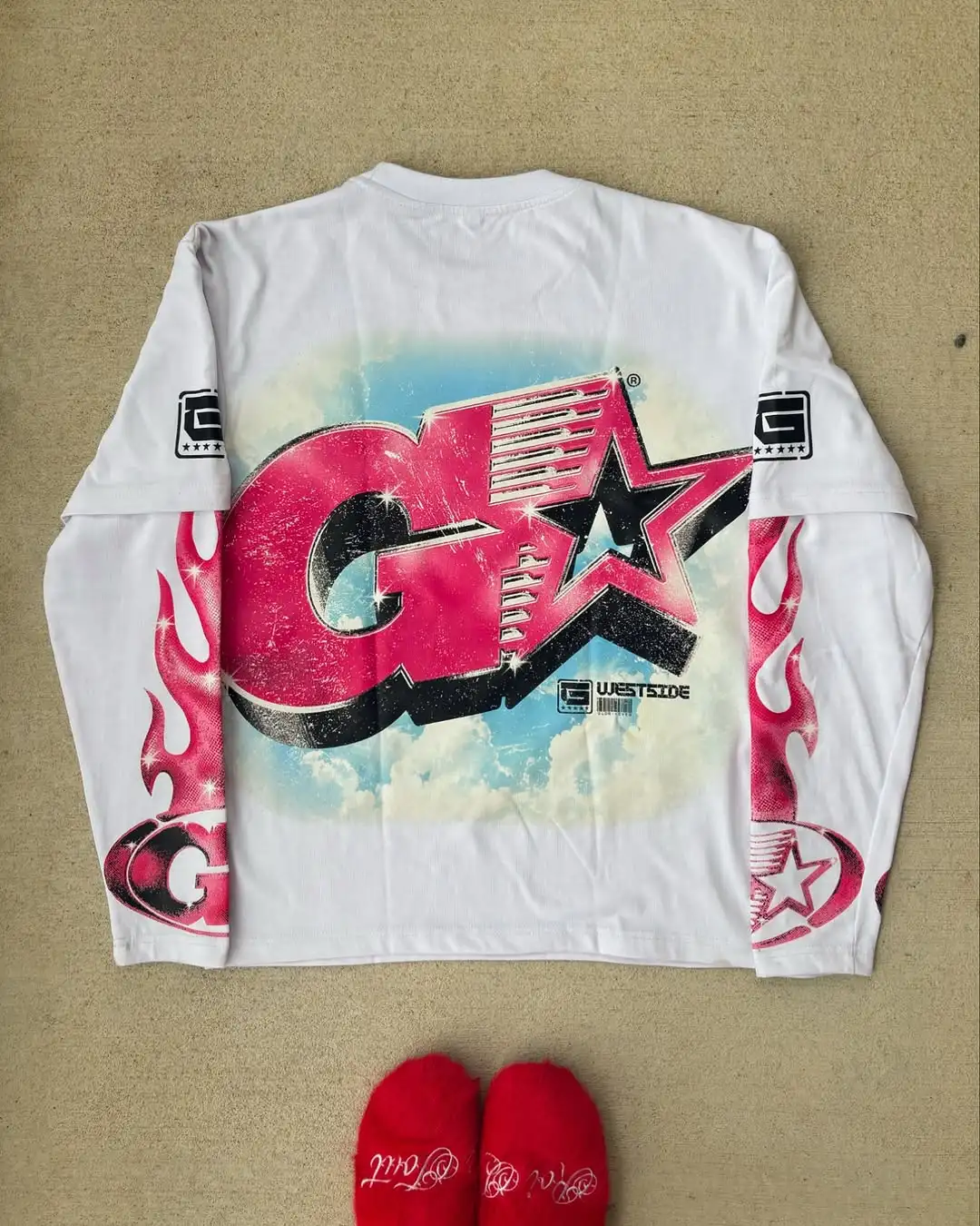 Street Hip-hop Harajuku Retro American Punk Goth Fashion Personalized Letter Design Casual Loose T-shirt Men Versatile Top