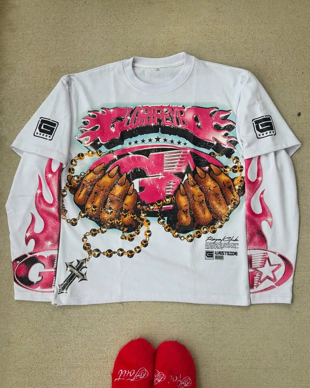 Street Hip-hop Harajuku Retro American Punk Goth Fashion Personalized Letter Design Casual Loose T-shirt Men Versatile Top Street Hip-hop Harajuku Retro American Punk Goth Fashion Personalized Letter Design Casual Loose T-shirt Men Versatile Top