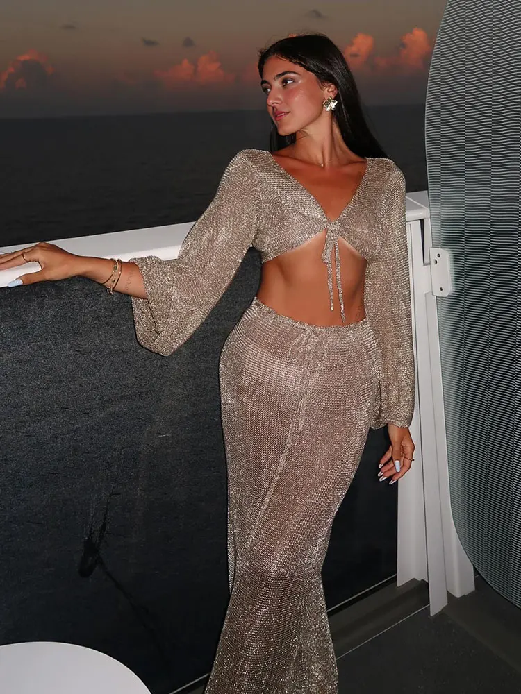 Sexy Metallic Gold Tank Top Long Skirt Knit 2 Piece Wrap Hip Long Skirt Knit 2 Piece Set Vacation Club Party Girl Clothing K128 Sexy Metallic Gold Tank Top Long Skirt Knit 2 Piece Wrap Hip Long Skirt Knit 2 Piece Set Vacation Club Party Girl Clothing K128