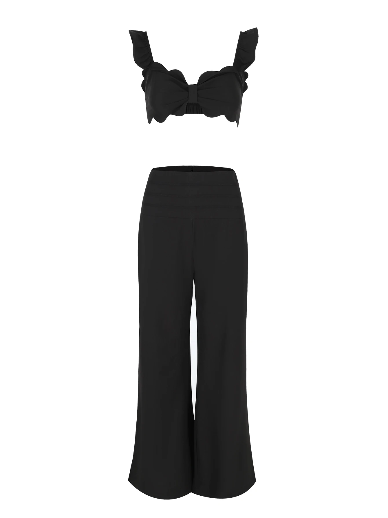 Sexy Pants Set For Women 2 Pieces With Short Top 2024 Autumn Fashion Trousers Sets Women's Clothing