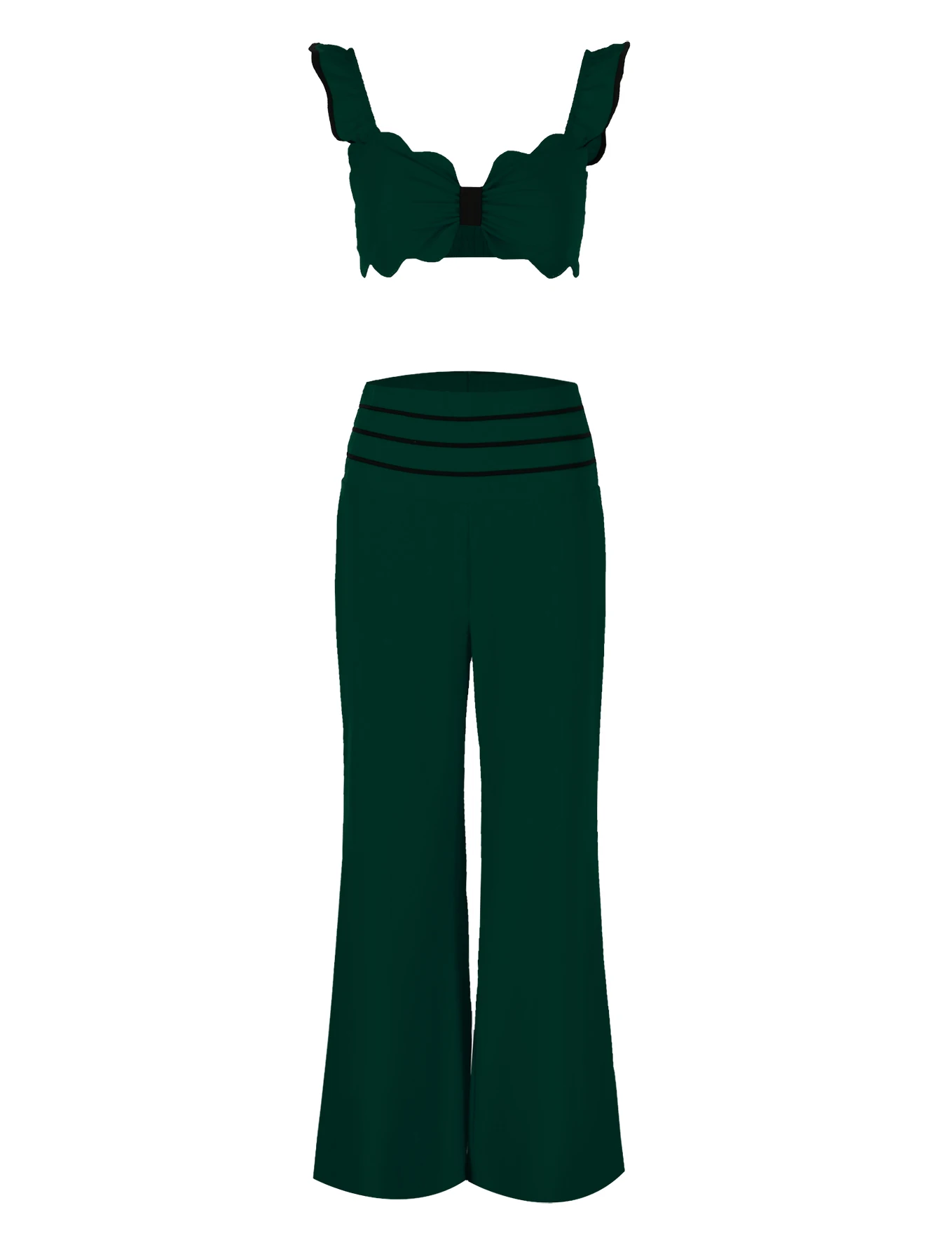 Sexy Pants Set For Women 2 Pieces With Short Top 2024 Autumn Fashion Trousers Sets Women's Clothing