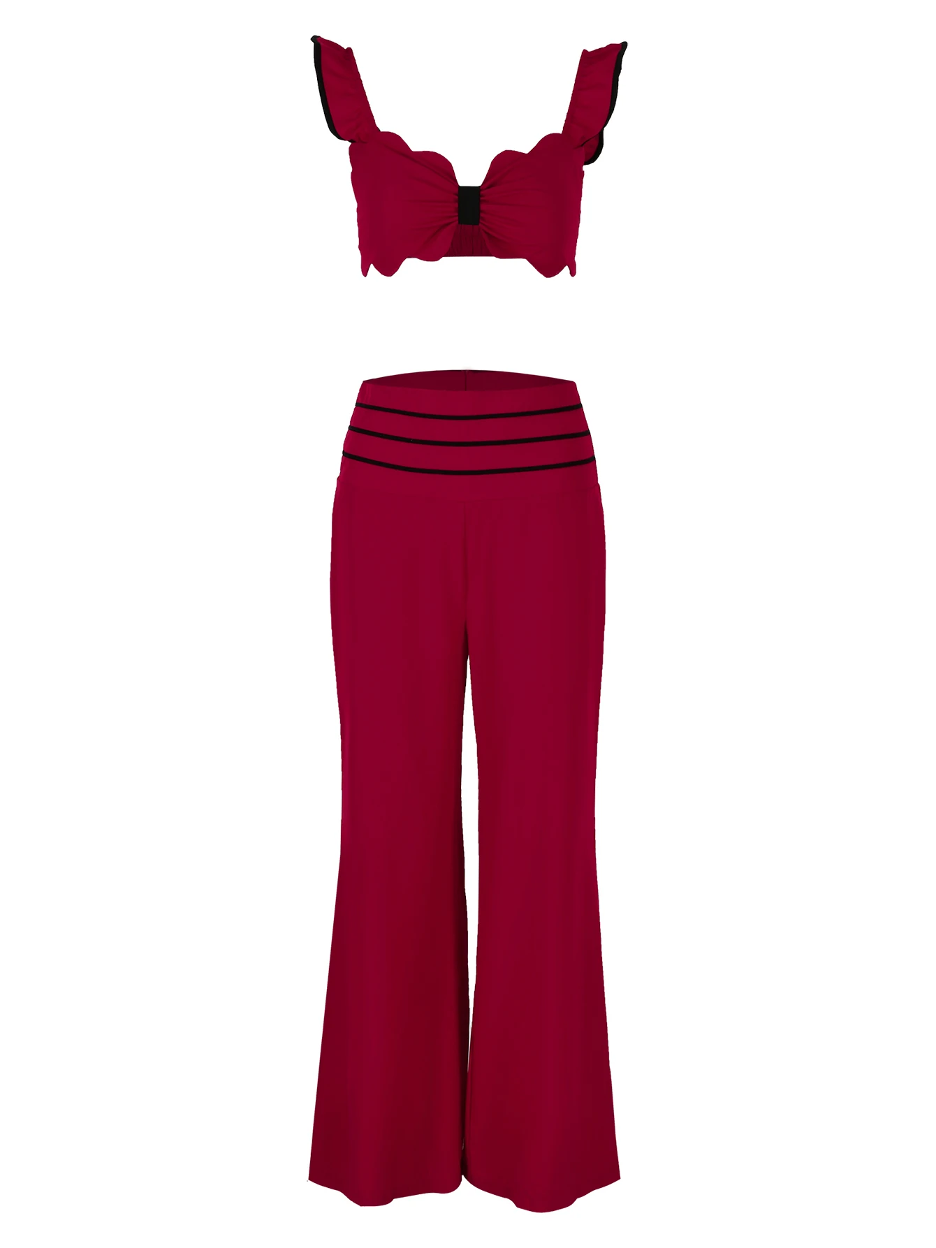 Sexy Pants Set For Women 2 Pieces With Short Top 2024 Autumn Fashion Trousers Sets Women's Clothing