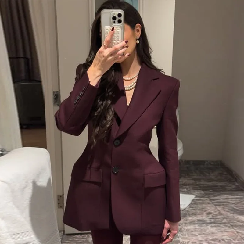 Elegant Lapel Blazer Skirt Set Women Casual Slim Long Sleeve Single Breasted Pocket Solid Mini Skirt 2025 Fashion Lady Outfit
