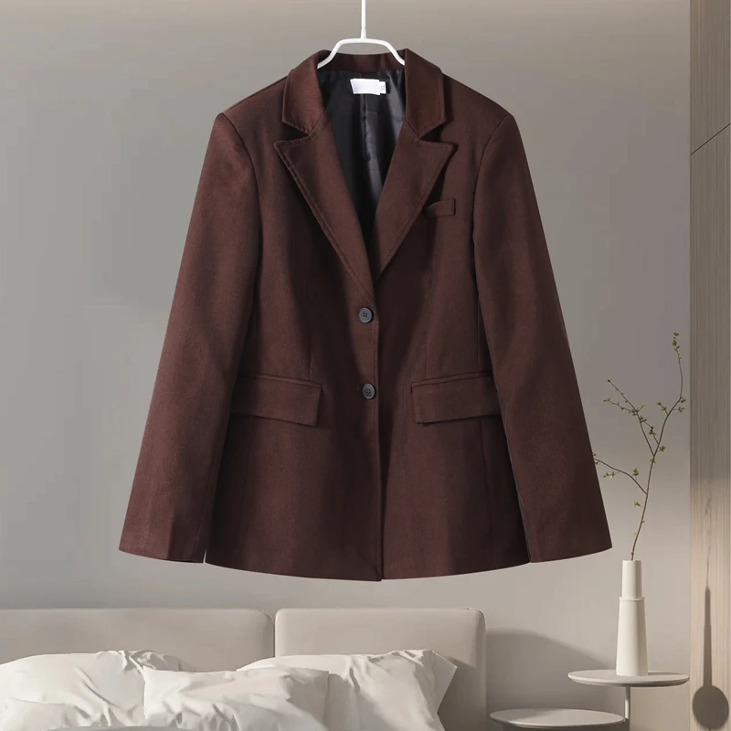 Elegant Lapel Blazer Skirt Set Women Casual Slim Long Sleeve Single Breasted Pocket Solid Mini Skirt 2025 Fashion Lady Outfit