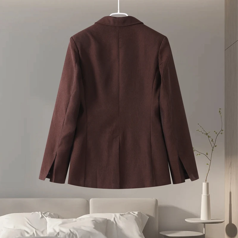 Elegant Lapel Blazer Skirt Set Women Casual Slim Long Sleeve Single Breasted Pocket Solid Mini Skirt 2025 Fashion Lady Outfit