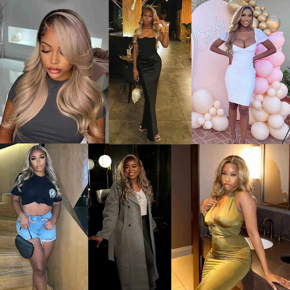 Ombre Blonde With Dark Roots Colored 5X5 Closure Wig For Women Human Hair Body Wave Ombre Ash Blonde 13X6 13X4 Lace Frontal Wig Ombre Blonde With Dark Roots Colored 5X5 Closure Wig For Women Human Hair Body Wave Ombre Ash Blonde 13X6 13X4 Lace Frontal Wig