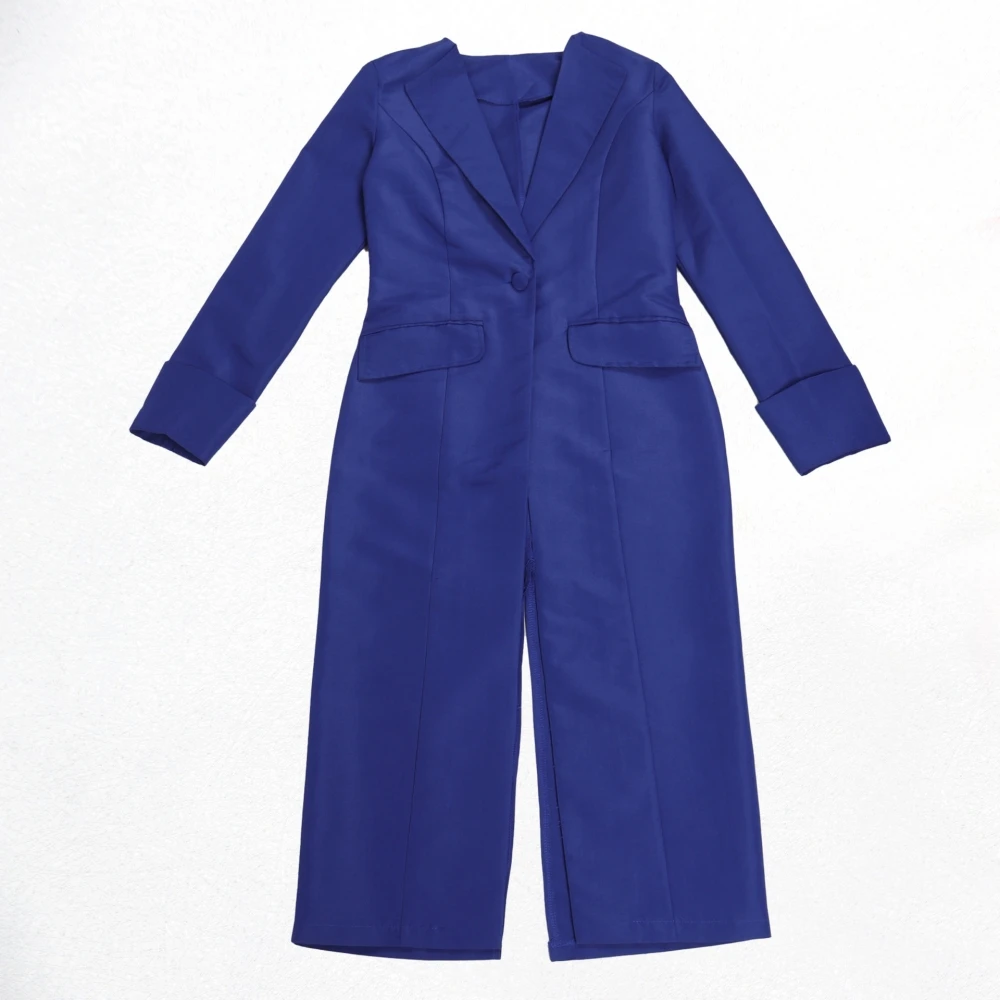 HLJ High Quality Elegant Office Lady Blazer Two Piece Sets Women Lapel Long Sleeve Coat And Slim Dress Outfit Female Clothing